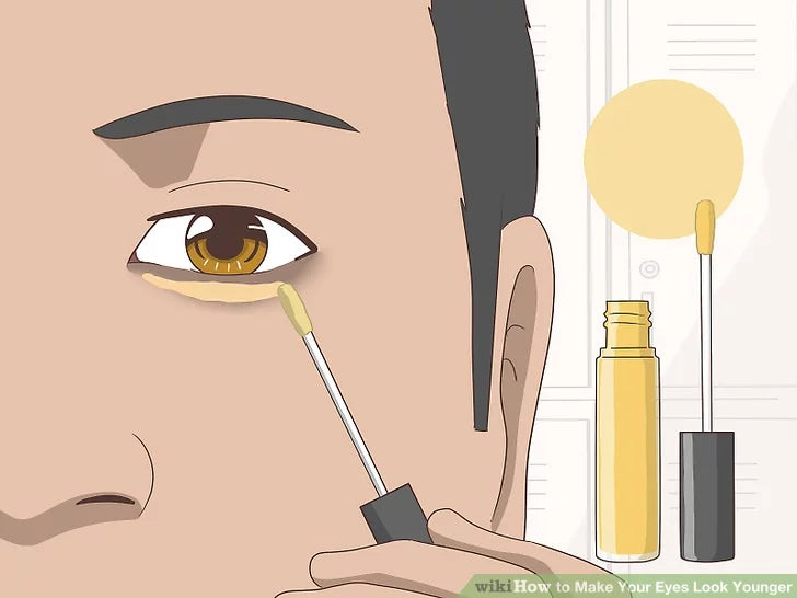 Tán kem che khuyết điểm màu vàng dưới mắt nếu bạn có quầng thâm