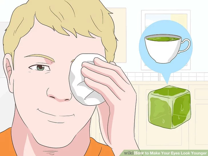 Làm dịu mí mắt của bạn với đá viên trà xanh nếu mắt bạn bị mỏi