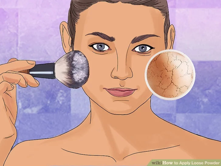 Sử dụng phấn phủ trùng với với màu da của bạn trường hợp bạn có làn da khô hoặc da hỗn hợp
