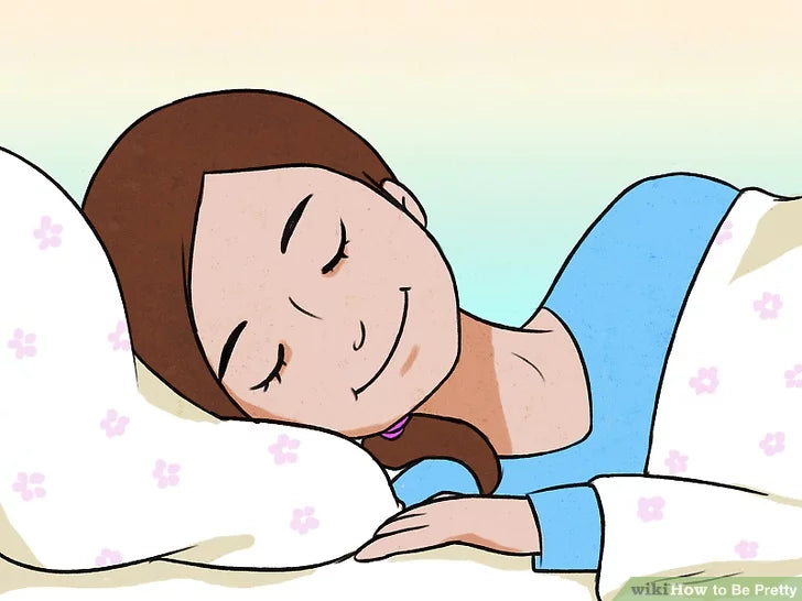 Bước 1: Một trong những cách để làm đẹp cho bản thân là chăm sóc giấc ngủ.