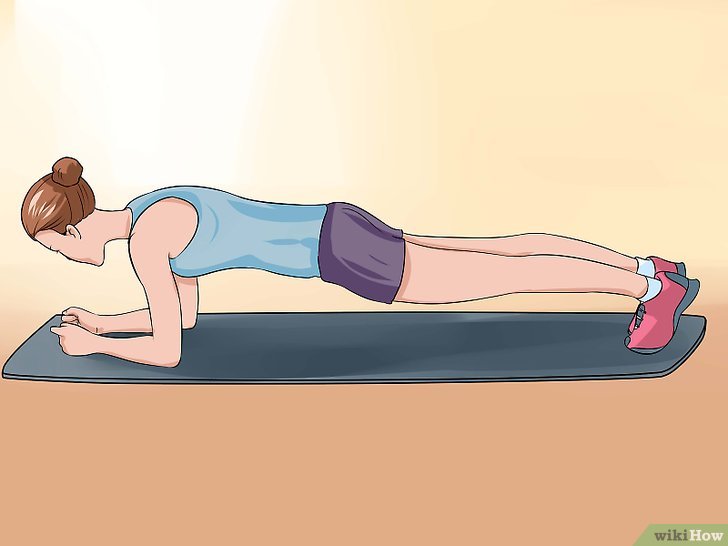 Bước 2: Tư thế plank là một bài tập tuyệt vời để cải thiện sức mạnh của cơ bụng, lưng và vai.