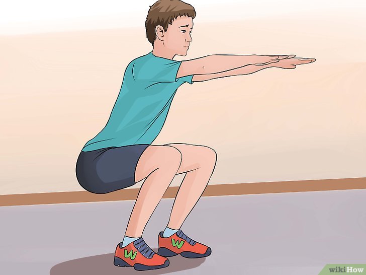 Bước 5: Squat là một bài tập hiệu quả để tăng cường sức mạnh và độ săn chắc của chân.