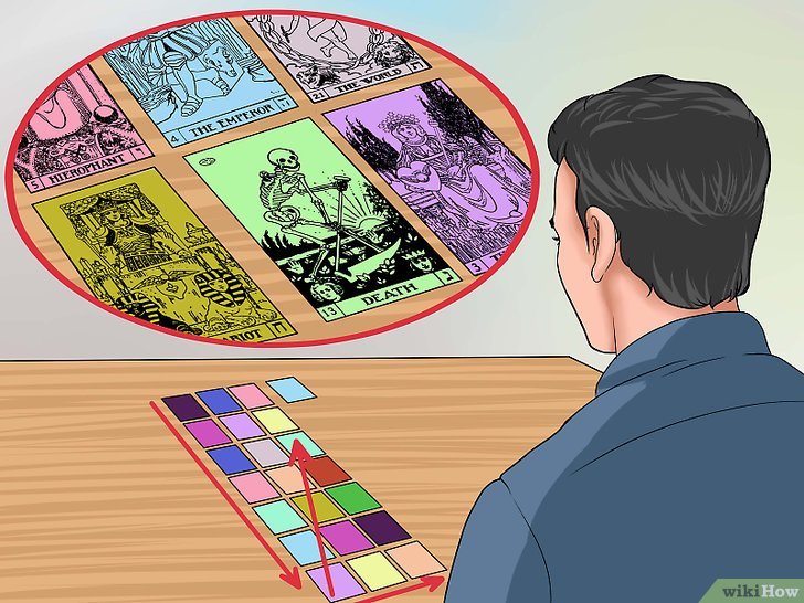 Bước 4: Nhìn vào hình vẽ trên các lá bài Tarot.