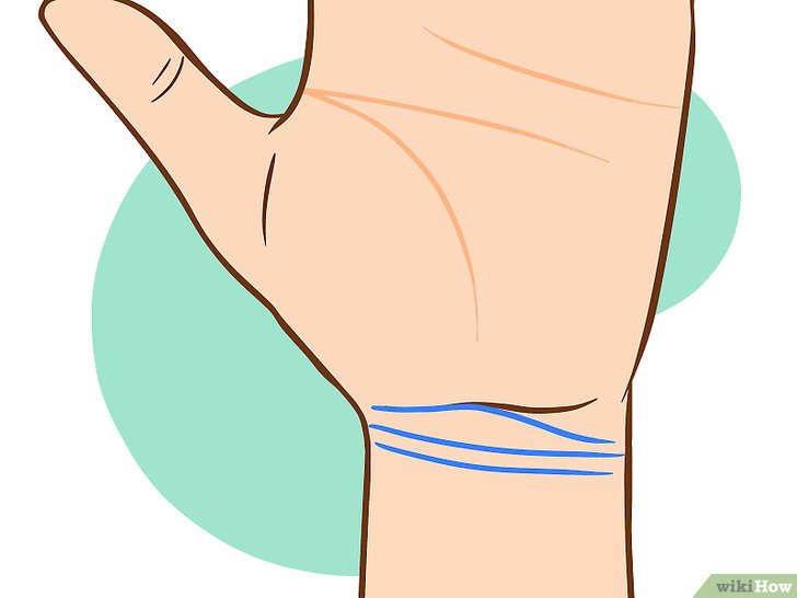Bước 5: Cách xem bói chỉ tay vòng ngấn cổ tay.