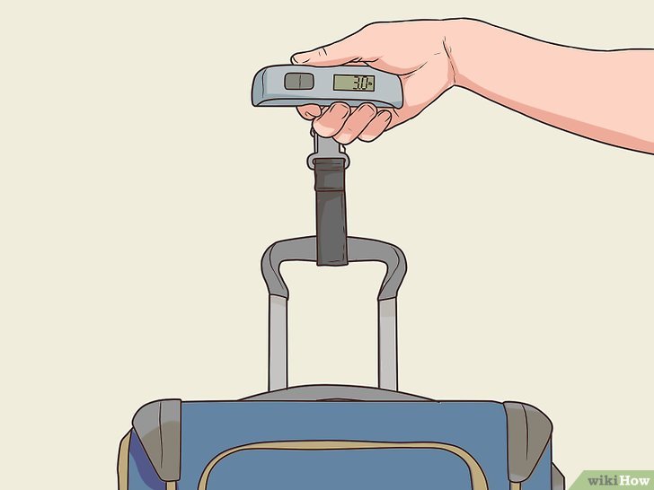 Bước 4: Cách cân hành lý trước khi đi máy bay.