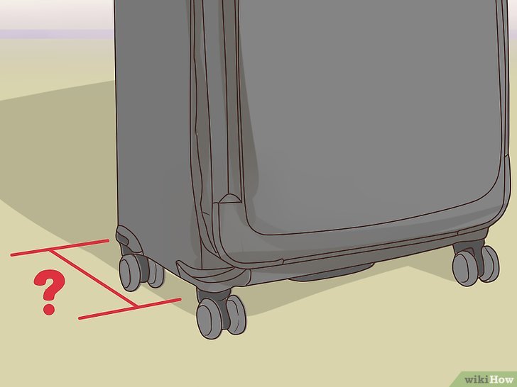 Bước 2: Chiều sâu của vali là khoảng cách từ mặt sau đến mặt trước của nó.