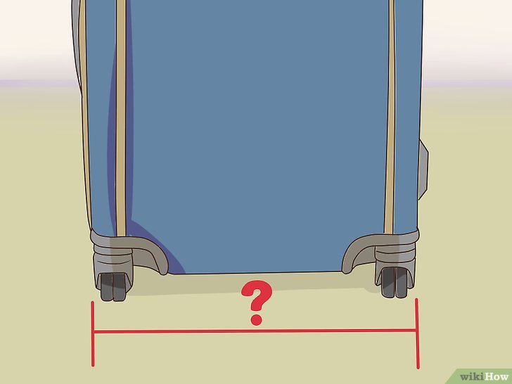Bước 3: Để biết chiều rộng của hành lý, bạn cần đo từ cạnh này sang cạnh kia của hành lý.