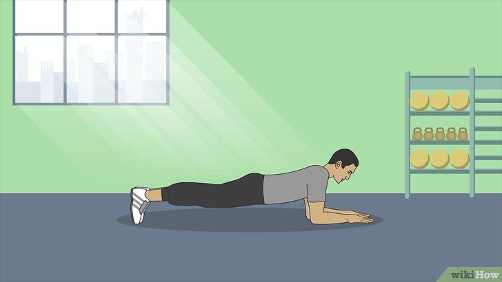 Bước 13: Bài tập plank là một trong những bài tập hiệu quả nhất để tăng cường sức mạnh và độ săn chắc cho cơ bụng và cơ trung tâm.