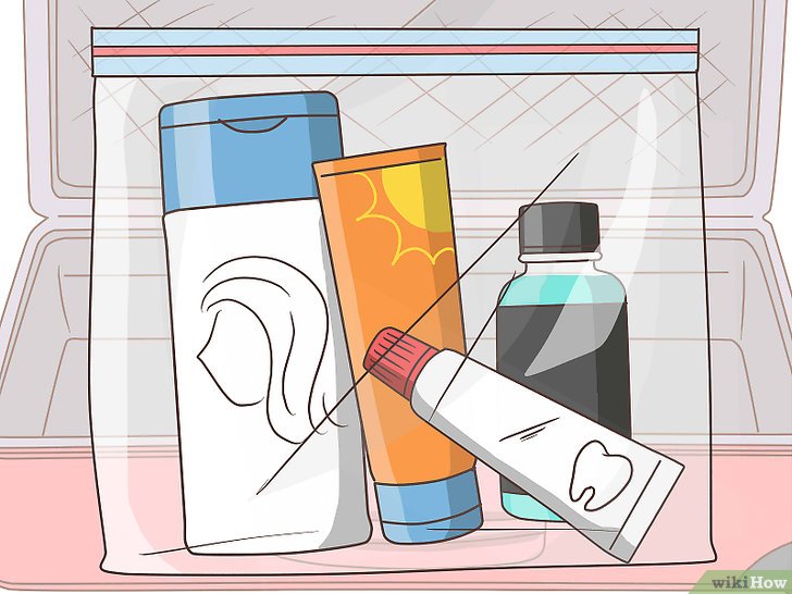 Bước 4: Khi đi máy bay, bạn nên chú ý đến những sản phẩm đựng trong chai vì chúng có thể bị rò rỉ do áp suất không khí.
