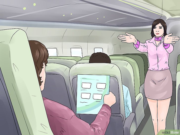 Bước 4: Trước khi máy bay cất cánh, bạn hãy chú ý đọc kỹ bản hướng dẫn an toàn và lắng nghe tiếp viên hàng không giới thiệu về các biện pháp an toàn trên chuyến bay.