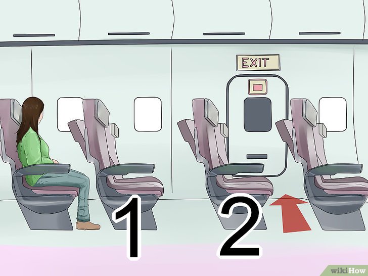 Bước 5: Một trong những cách để tăng cơ hội sống sót khi gặp sự cố trên máy bay là biết được vị trí của cửa thoát hiểm.