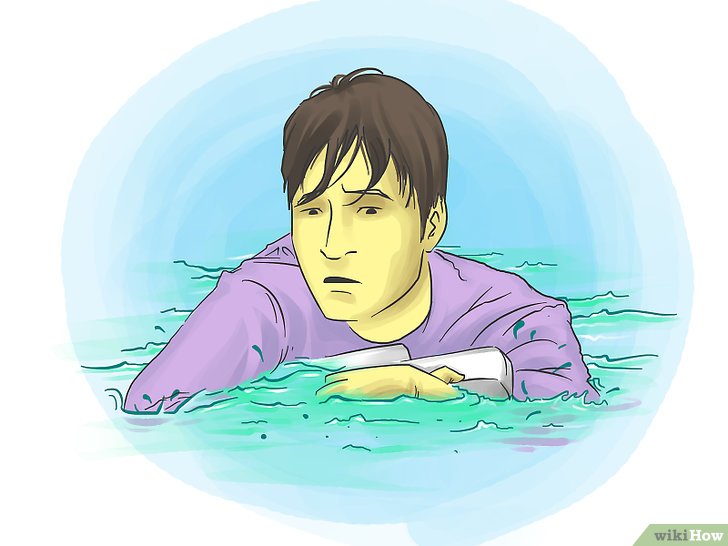Bước 5: Phản ứng nhanh chóng khi bạn mắc kẹt trong nước.