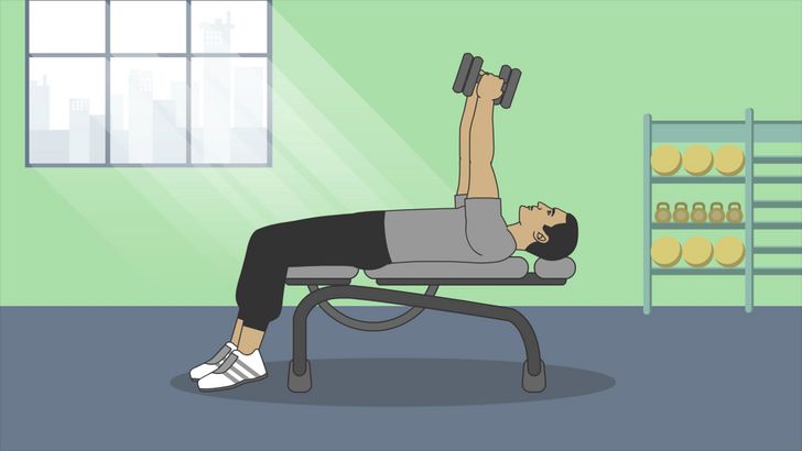 Bước 3: Bài tập giãn cơ tam đầu là một bài tập tốt cho cơ bắp cánh tay.