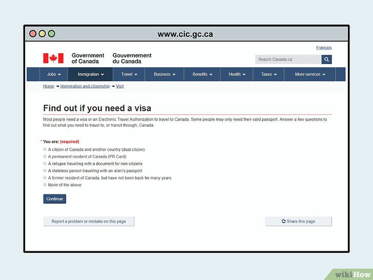 Bước 1: Kiểm tra xem bạn có cần xin thị thực vào Canada không.