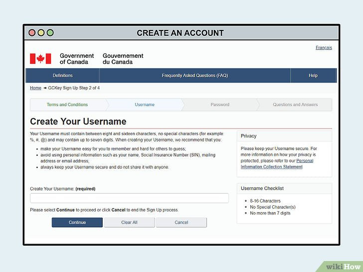 Bước 7: Để xin visa Canada, bạn cần tạo một tài khoản online để nộp hồ sơ.