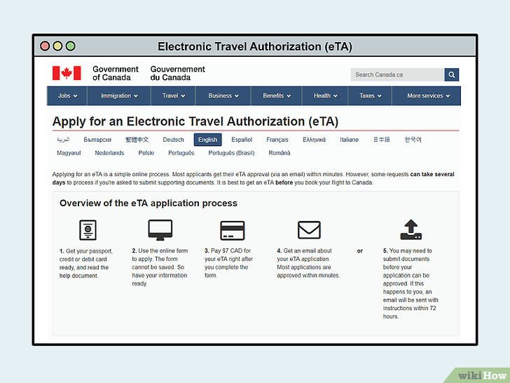 Bước 1: Thị thực điện tử là một loại thị thực mới cho phép bạn nhập cảnh Canada mà không cần có thị thực trên hộ chiếu.