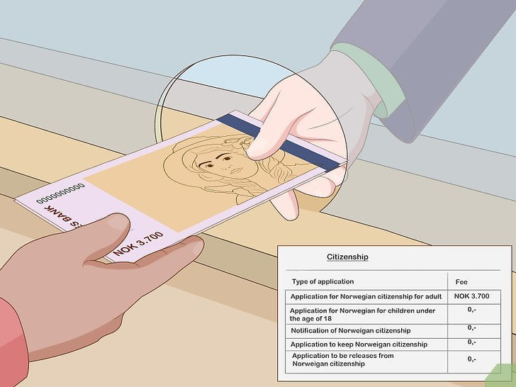 Bước 2: Để hoàn tất hồ sơ nhập quốc tịch Na Uy, bạn cần thanh toán một khoản phí theo quy định.