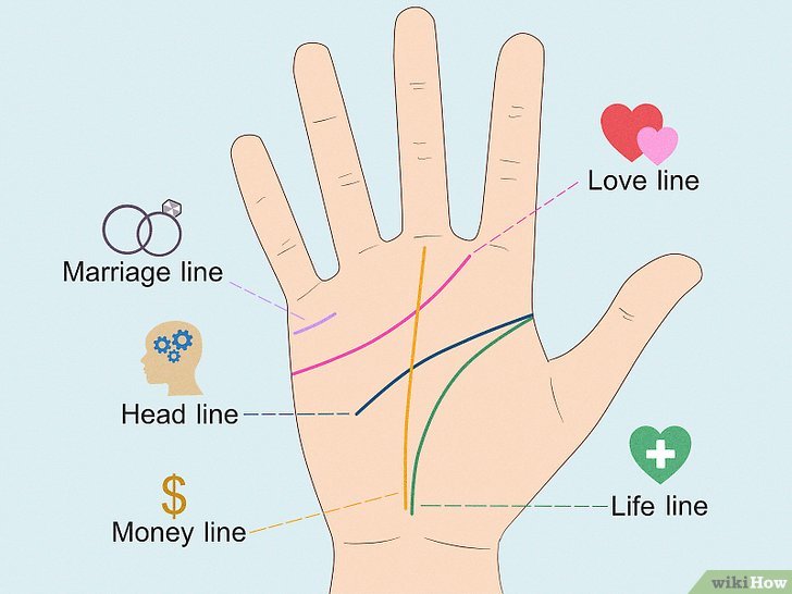 Bước 1: Cách xác định đường tình duyên (đường tâm đạo) trong lòng bàn tay.