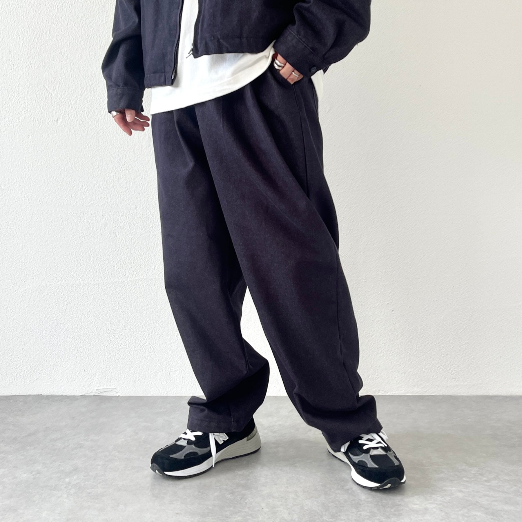 2tuck wide denim pants / indigo（2タックワイドデニムパンツ