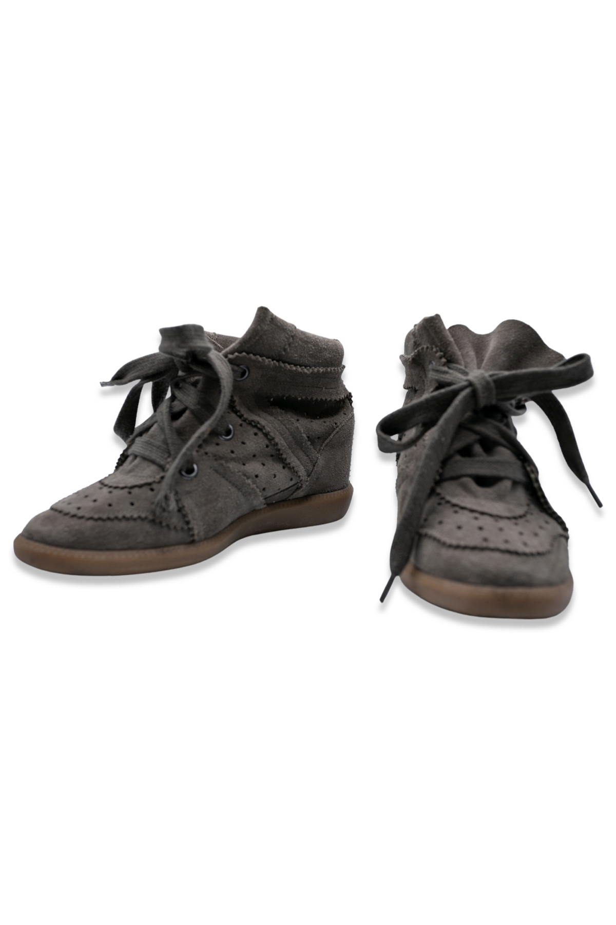 Isabel Marant Women's Dark Brown Bobby Wedge Sneakers - - – CelSell