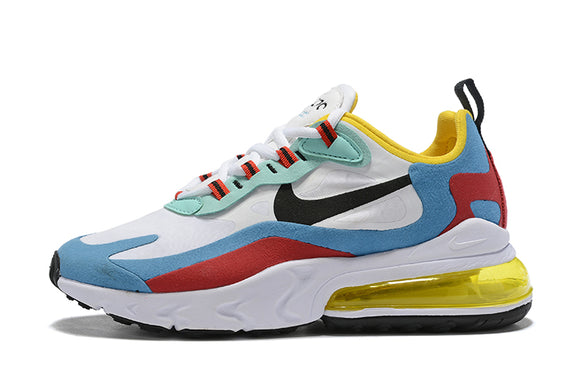 nike 270 react red blue yellow