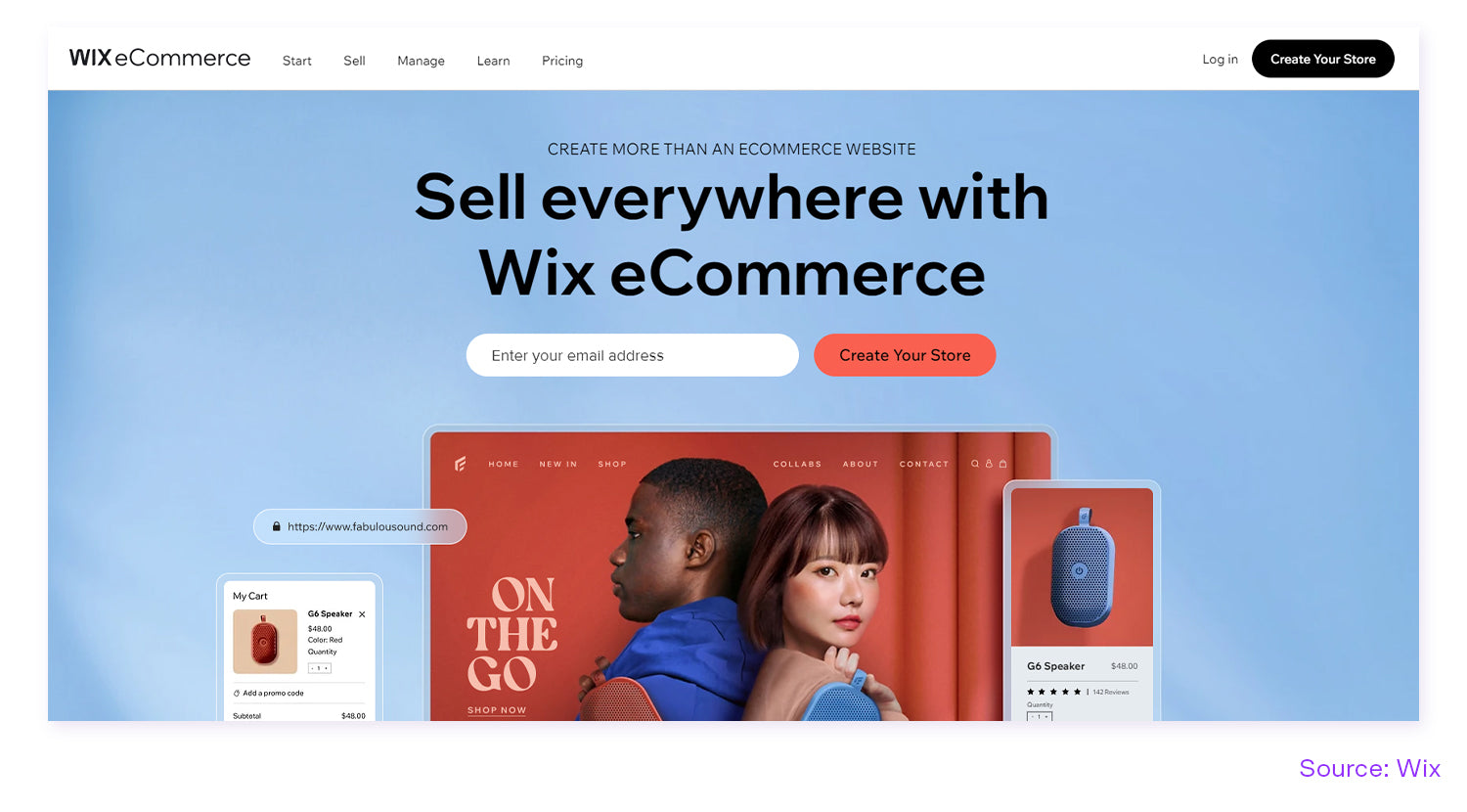 Wix is an ecommerce platform which includes functional and aesthetically pleasing templates.