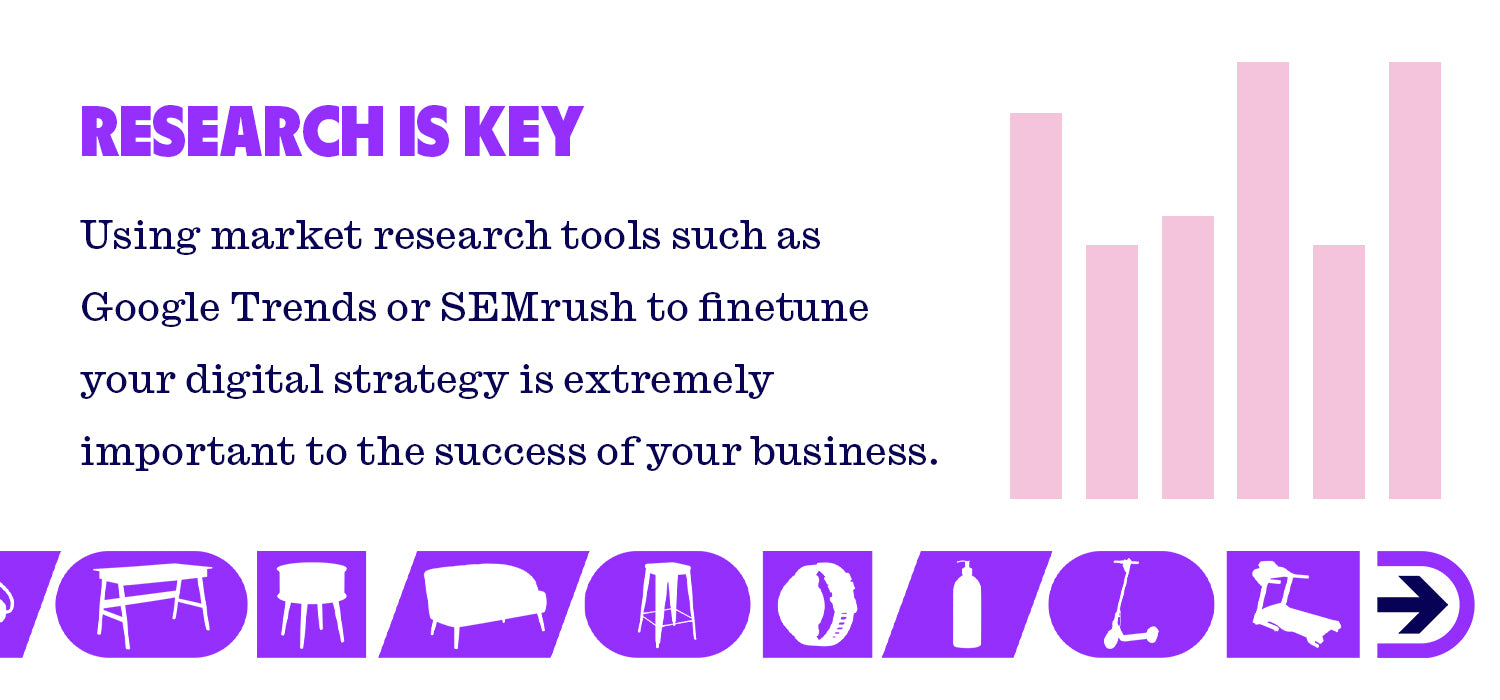Use online analytical tools such as Google Trends or SEMrush to assess the market, understand your competitors and offer your audience something valuable.