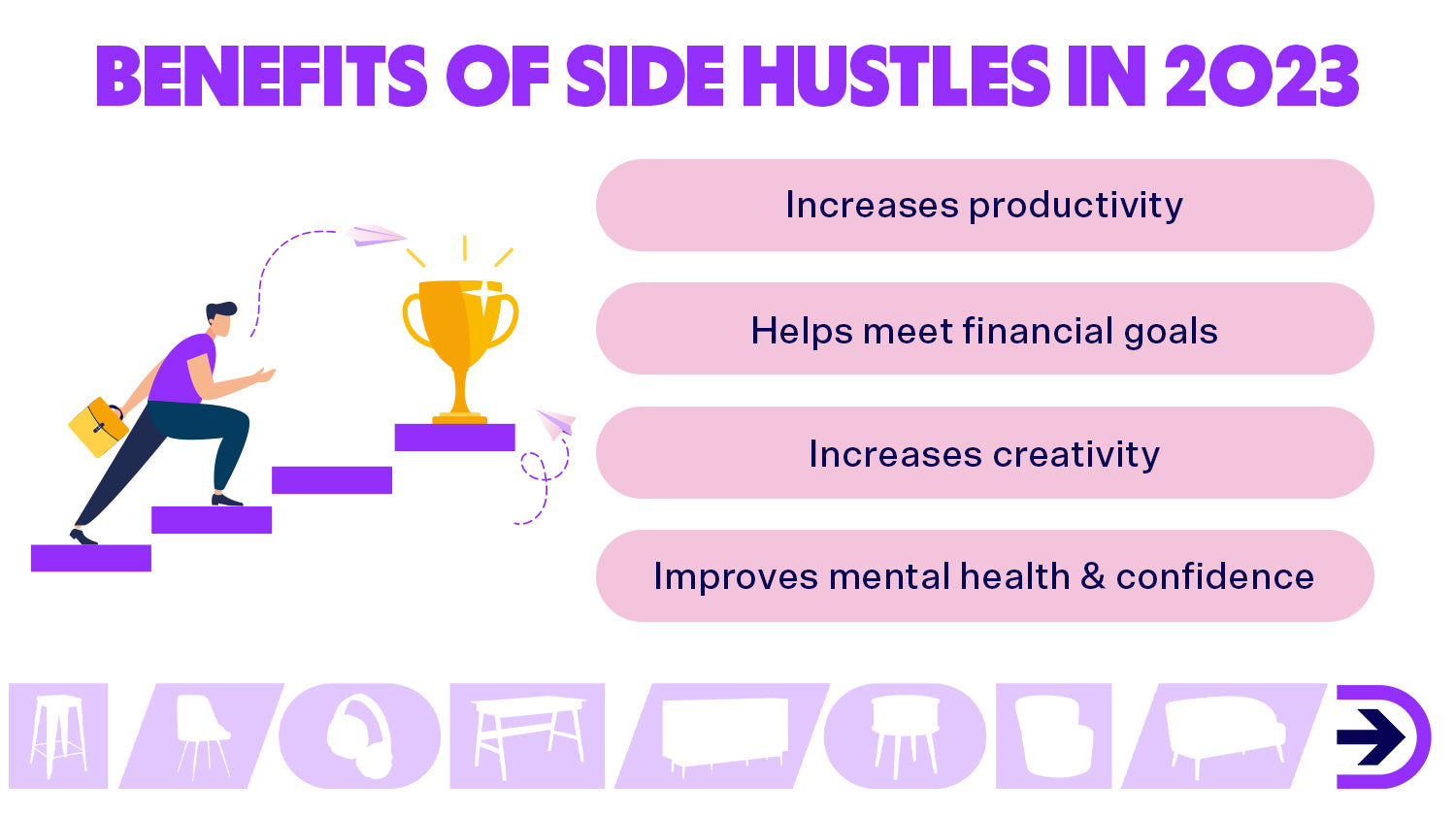 There are many positives to having a side hustle that aren't just the extra cash, including improvement in confidence and productivity.