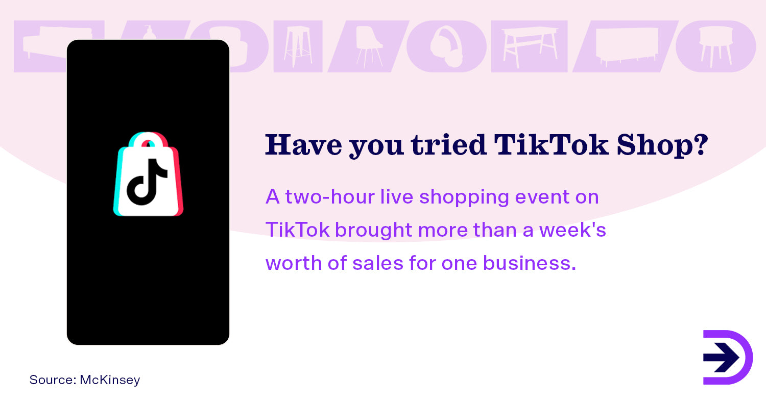 TikTok can offer high engagement with over 1 billion active users in 2021. Offering live shopping events and promoted content can help increase your net revenue.