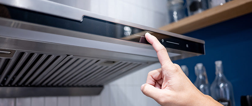 A rangehood with easy to use touch controls can hep you easily improve the air quality in your kitchen.