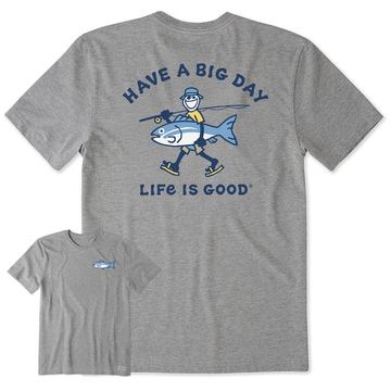 Life is Good Men's Crusher Lite Tee Where's The Fish – Good Vibes on Main