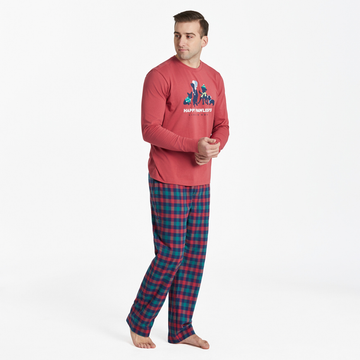 Life is Good Women's Holiday Red Check Classic Sleep Pant – Good