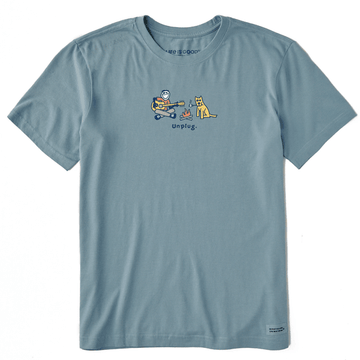 Life is Good Men's Jake and Rocket Campfire Log On Crusher Tee – Good Vibes  on Main