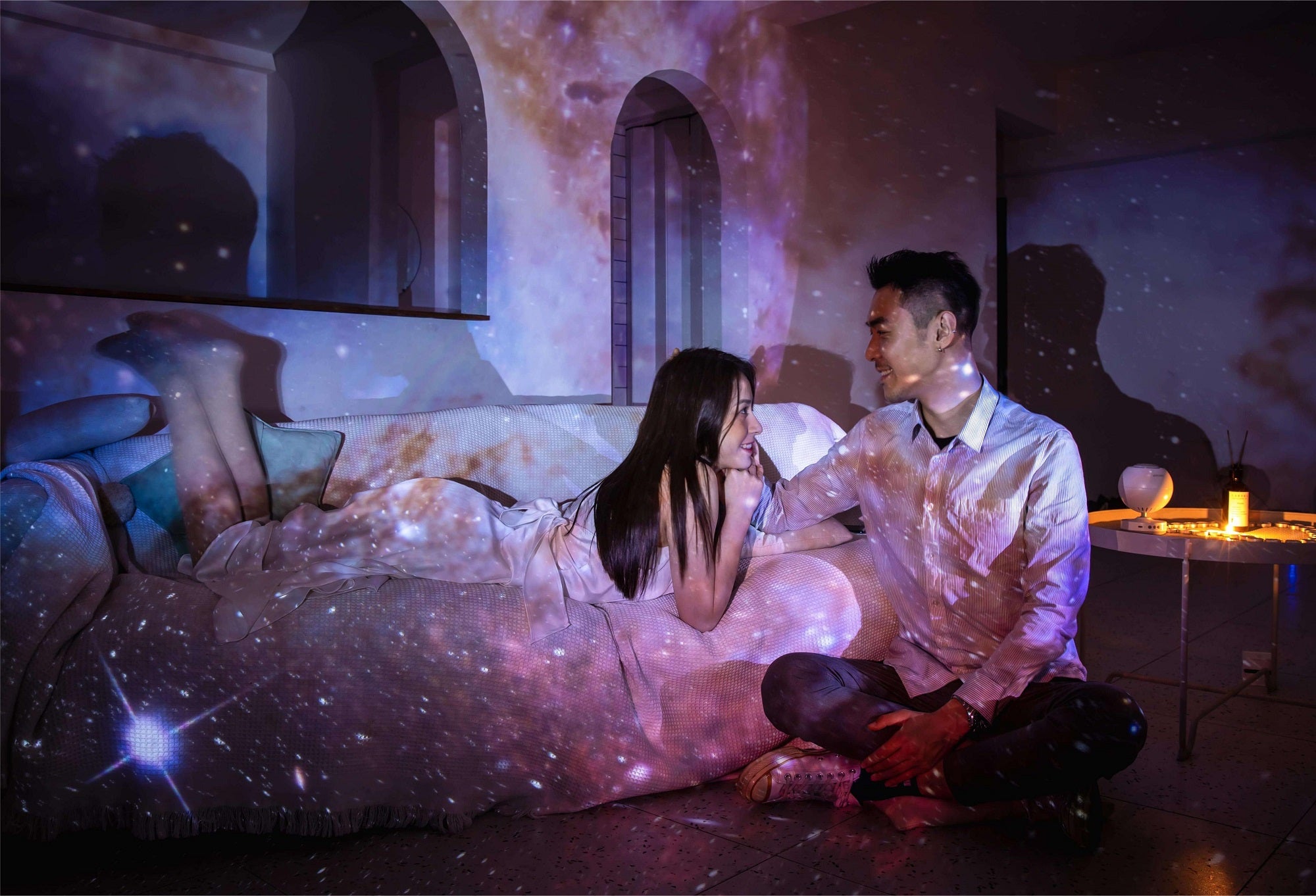 Galaxy light brings romantic atmosphere