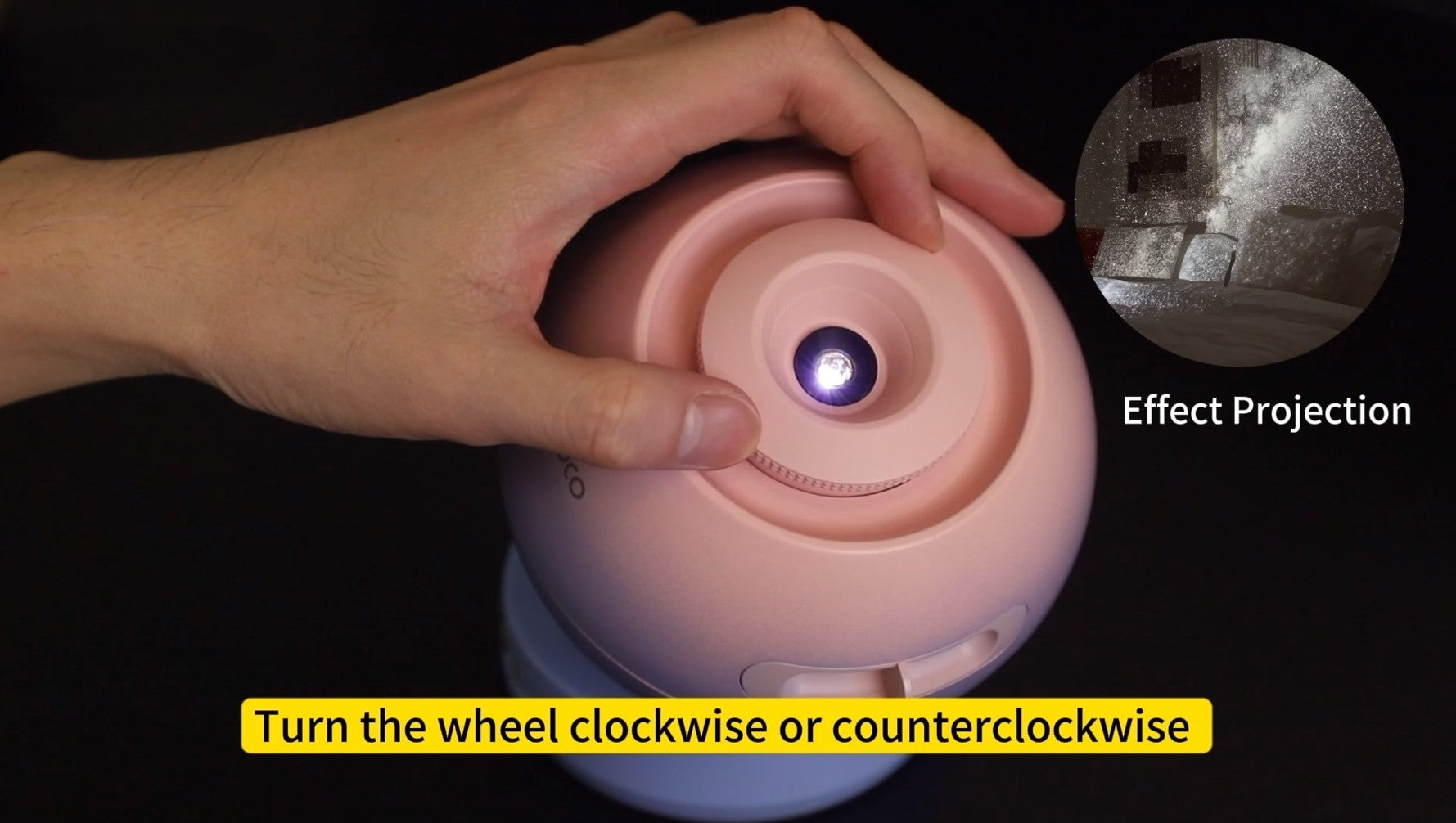 Turn the wheel clockwise or counterclockwise