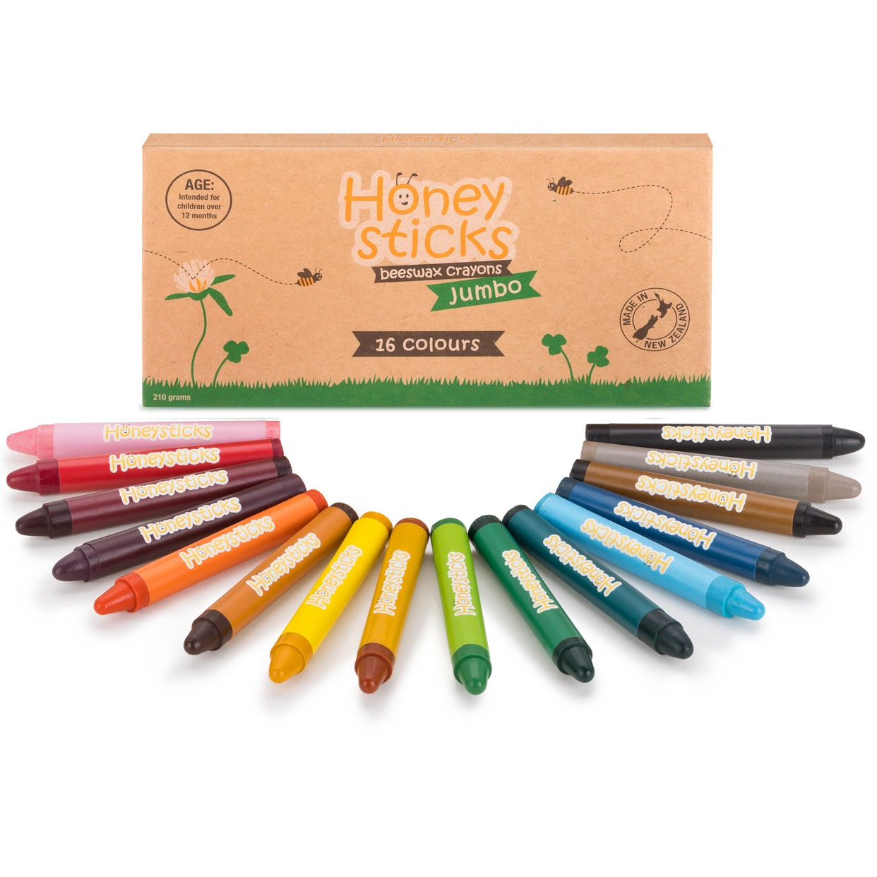 Honeysticks 100% Beeswax Crayons - Longs - Challenge & Fun, Inc.