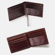 RFID Blocking Bifold Genuine Leather Wallet