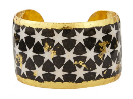 Stockholm Enamel Cuff Bracelet, Gold Leaf, by Evocateurr