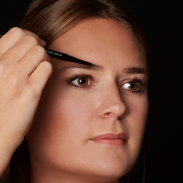 Begin applying to the fullest part of your brow, slowly adding definition and filling in sparse areas using short strokes. Add more strokes to build a bolder brow look.
