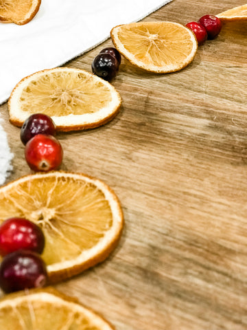 DIY Orange and berry garland