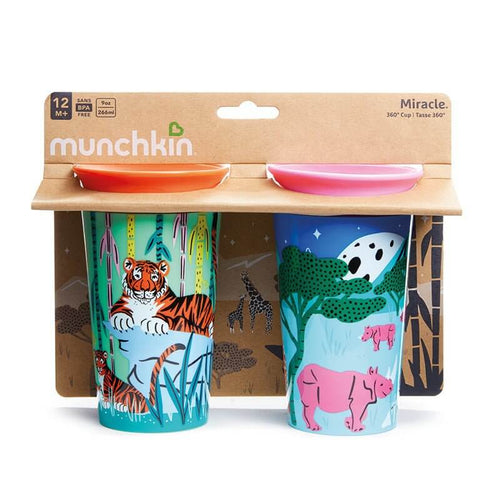 Miracle 360 Sippy Rhino & Tiger 266ml - 2 Pack