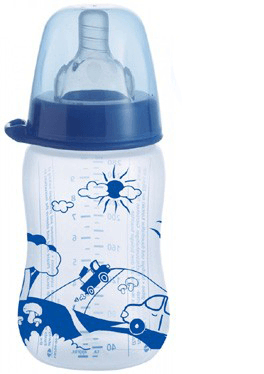 Wide Neck Baby Bottle Trendy Blue - 280 ml