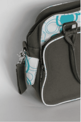 Changing Bag with Pull and Wipe Aqua Circles