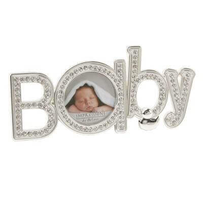 Baby Photo Frame - Silverplated with Crystals