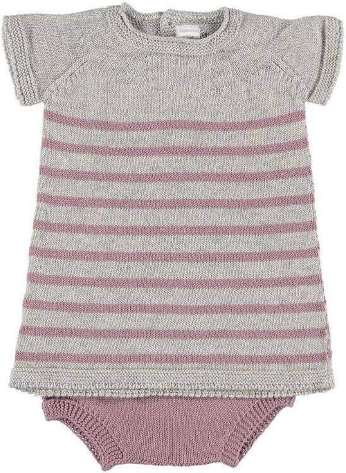 Knitted Dress and Nappy Cover 3-6 maths