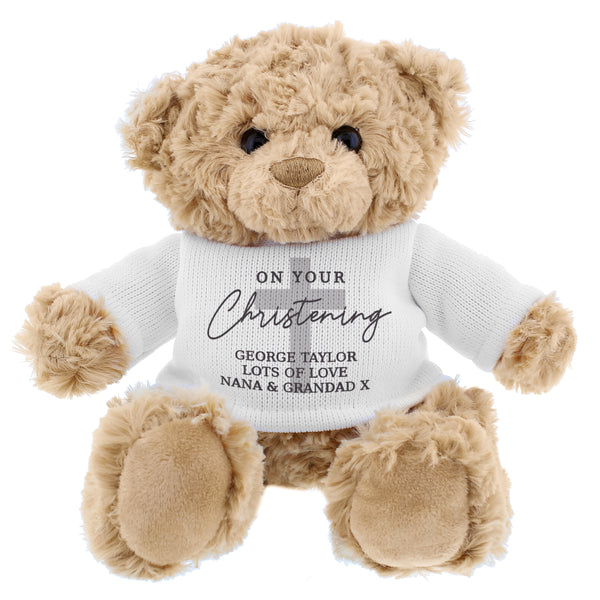 Personalised On Your Christening Teddy Bear 3