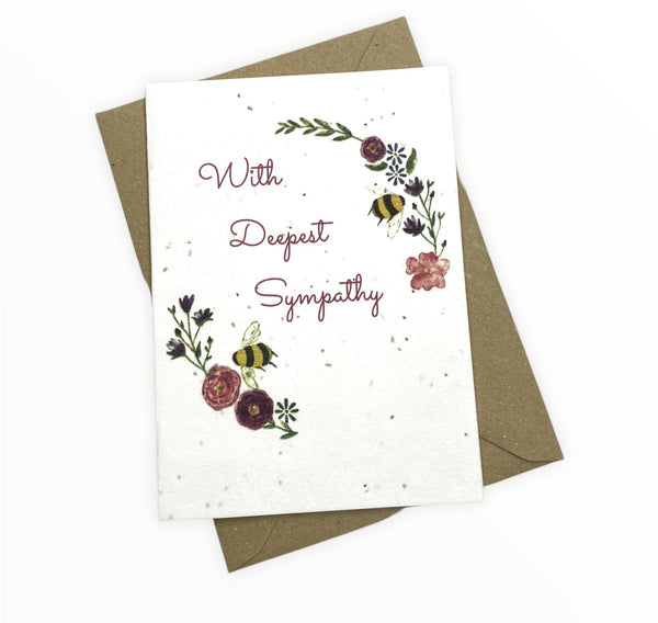 Eco-Friendly Plantable Deepest Sympathy Greeting Card 0