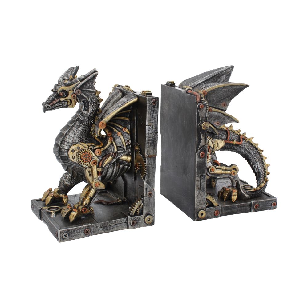 Image of Dracus Machina Dragon Bookends 27cm