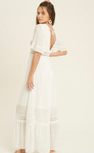 Load image into Gallery viewer, Crochet Lace Trim Maxi Dress
