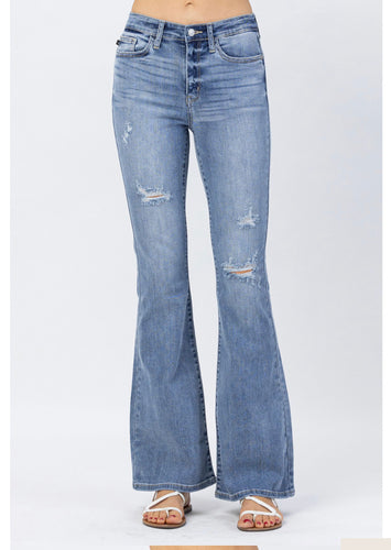 Judy Blue Mid Rise Sand & Destroy Bootcut Jean – jfybrand